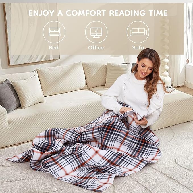 LaffyLo Electric Heated Blanket Throw Size - Image 2