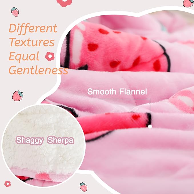 Weighted Blanket 7 pounds Twin Size 41"x 60", Soft Sherpa Fleece Heavy Blanket - Image 3