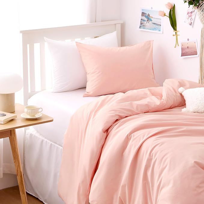 Wake In Cloud - Cotton Duvet Cover Set, Twin Size, 100% Washed Cotton, Linen - Image 9