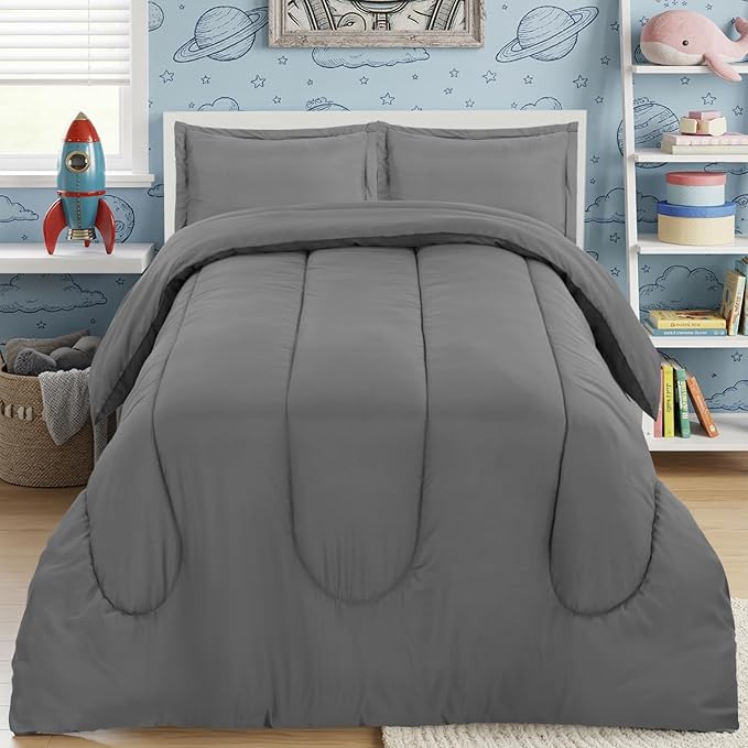 Utopia Bedding Grey Kids Comforter Set by UTOPIABEDDING