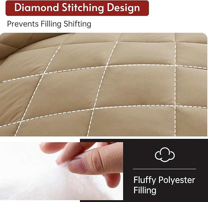 MUXHOMO 7 Pieces Full Comforter Set, Reversible Bed in a Bag Full Size - Image 7