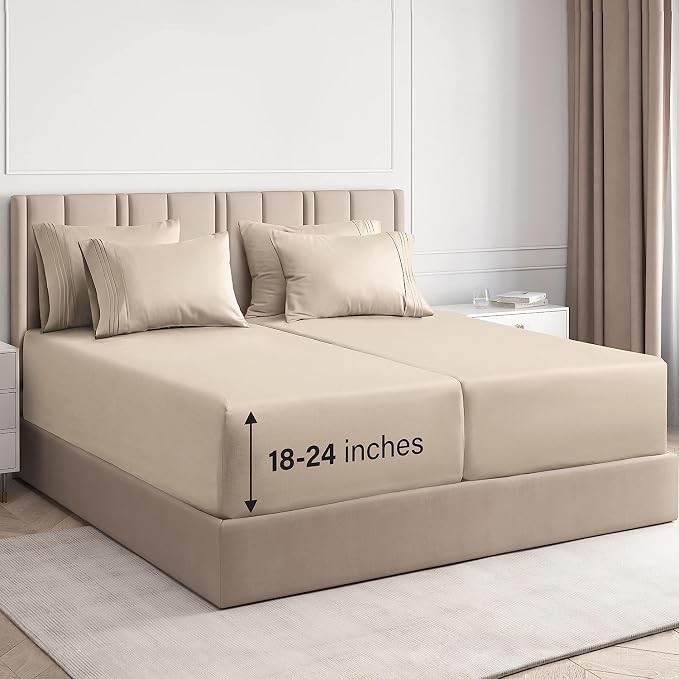 Extra Deep Split King Sheet Set by CGKUnlimited