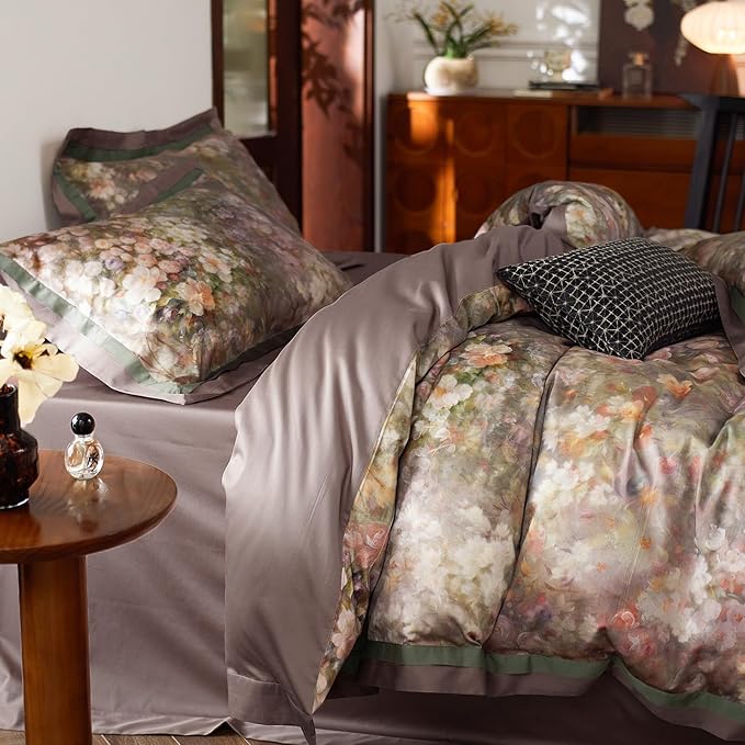 mixinni Vintage Floral Duvet Cover Set by mixinni