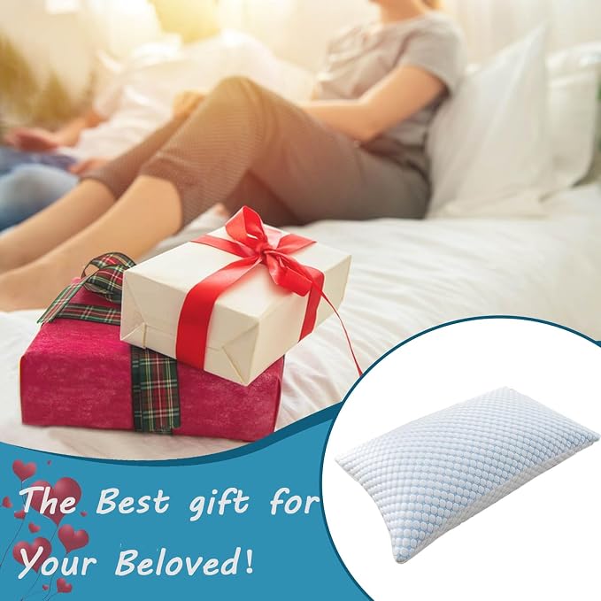 Cooling Pillows for Sleeping, Shredded Memory Foam Cooling Pillow for Hot - Image 3