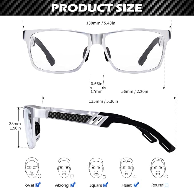 ANYLUV Blue Light Blocking Glasses Men Computer Gaming Glasses Lightweight - Image 5