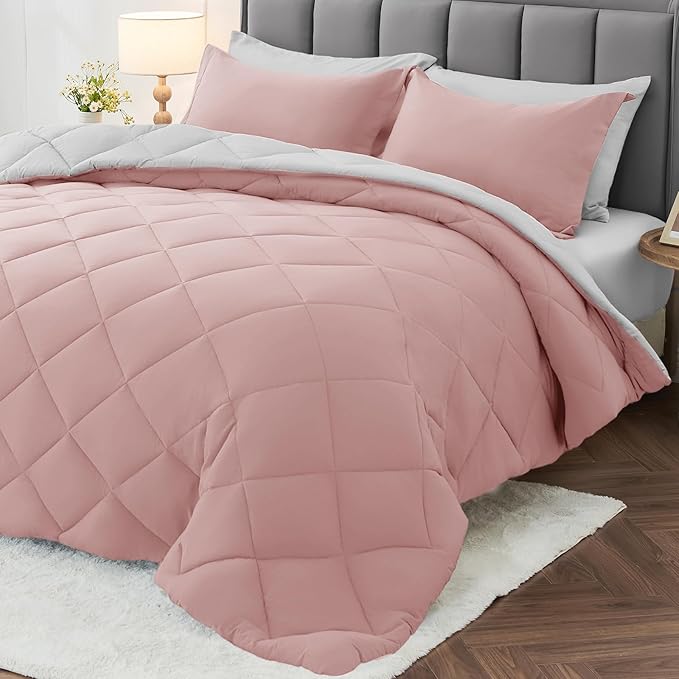 MUXHOMO 7 Pieces Full Comforter Set, Reversible Bed in a Bag Full Size by MUXHOMO