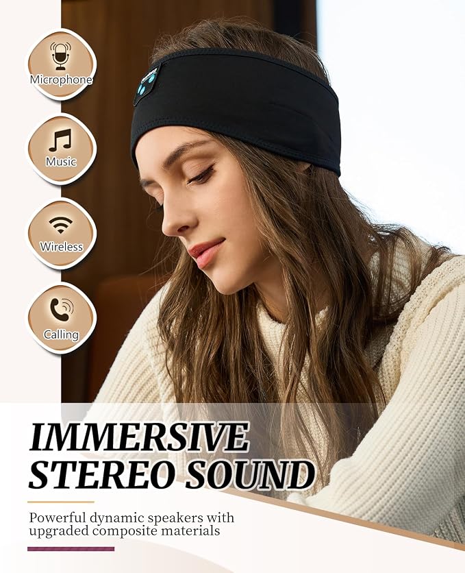 Perytong Sleep Headphones Wireless, Air Travel, Meditation - Image 4