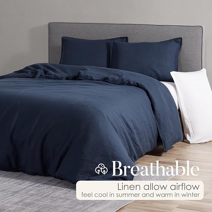 DAPU 100% Linen Duvet Cover Set - Image 3