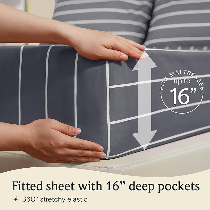 LuxClub Striped Sheets - Image 5