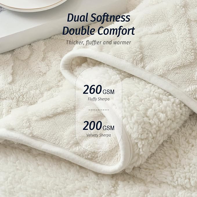 Wemore Weighted Blanket for Adults Twin Size 20 lbs, Dual Sided Soft Fuzzy - Image 2