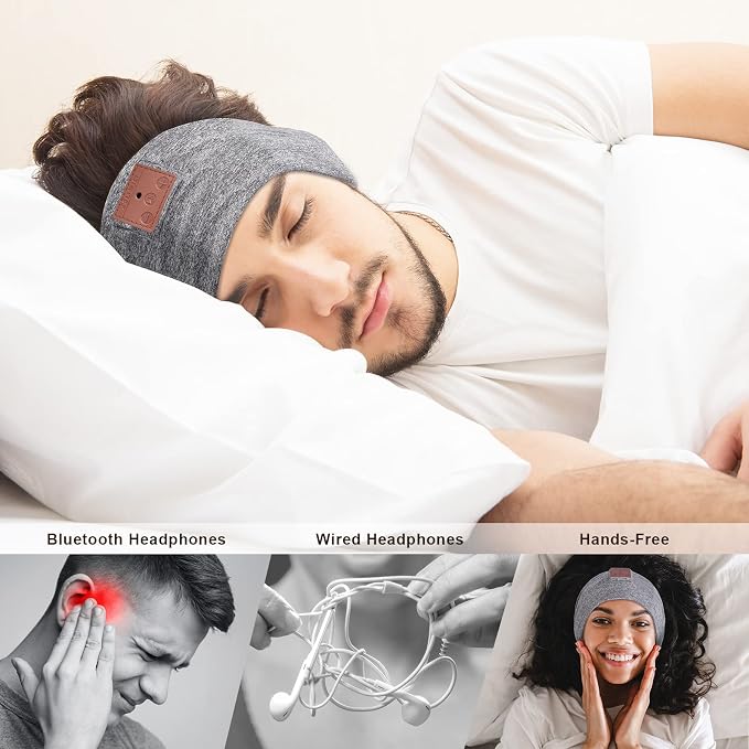 2-Pack Sleep Headphones Wireless, Air Travel, Meditation- - Image 2