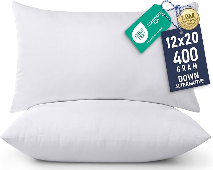 Utopia Bedding 12x20 Pillow Inserts, Sofa & Couch – Soft, Supportive & Fluffy by UTOPIABEDDING