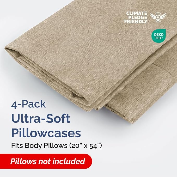 Body Pillowcases Set of 4-20x54 Long Body Pillow Case - Image 2