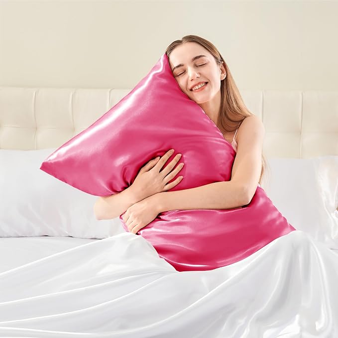 BEDELITE Satin Body Pillow Cover, Super Soft and Cooling Body Pillow Pillowcase - Image 2