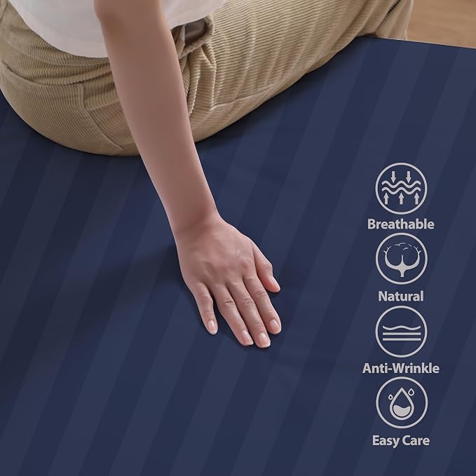 100% Egyptian Cotton Fitted Sheet CK Size, 600 Thread Count, Single Fitted - Image 3