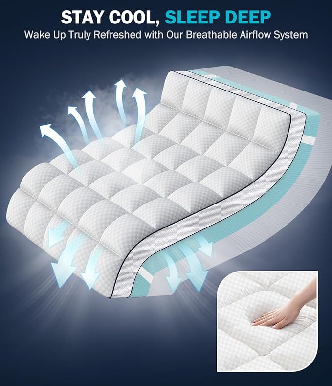 Dual Layer 4 Inch Memory Foam Mattress Topper Twin Size, CertiPUR-US Mattress - Image 5