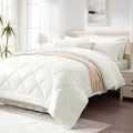 Love's cabin Full Comforter Set Ivory, 7 Pieces Full Bed in a Bag, All Season by Lovescabin