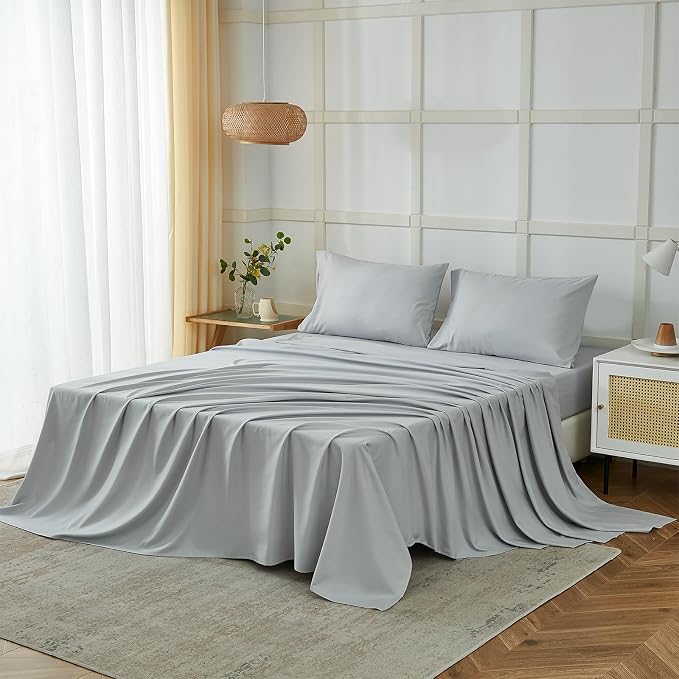 ILAVANDE King Size Sheets Set, 4 Piece Hotel Luxury Super Soft 1800 Series - Image 6