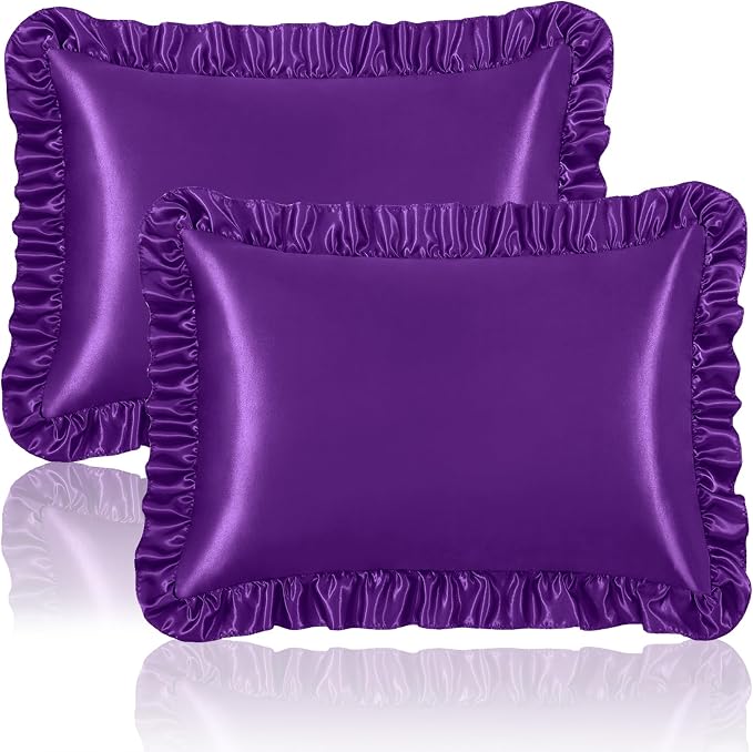 Homiest Ruffle Satin Pillowcase by Homiest