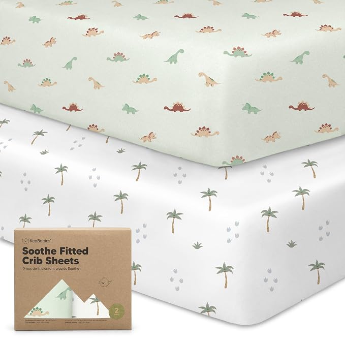 KeaBabies 2-Pack Organic Crib Sheets by KeaBabies