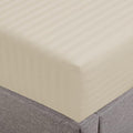 Feather & Stitch 1 Piece Fitted Sheet Queen Size, 100% Cotton Damask Sateen by FEATHERSTITCHNEWYORK
