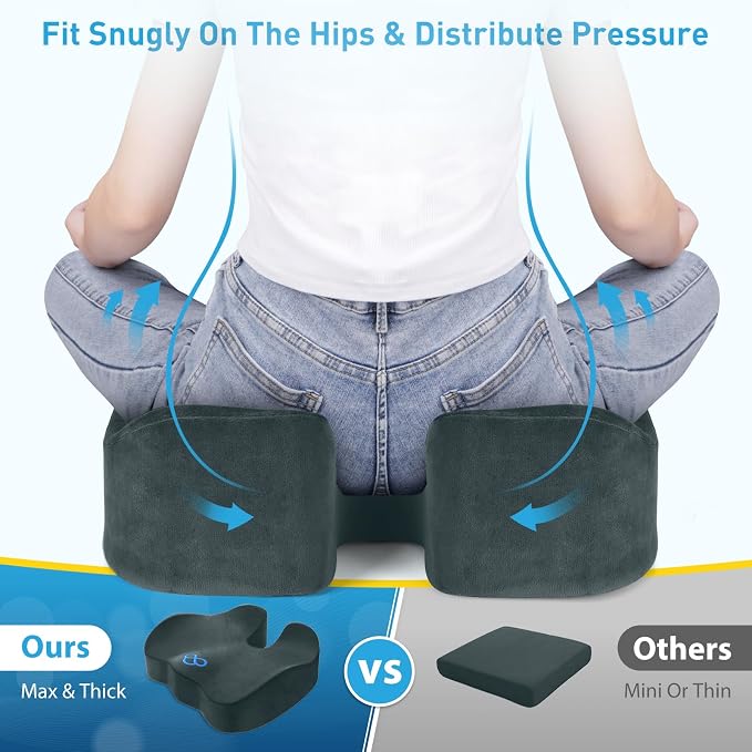 BlissTrends Seat Cushion, 5.2in Thick Memory Foam Cushions - Image 3