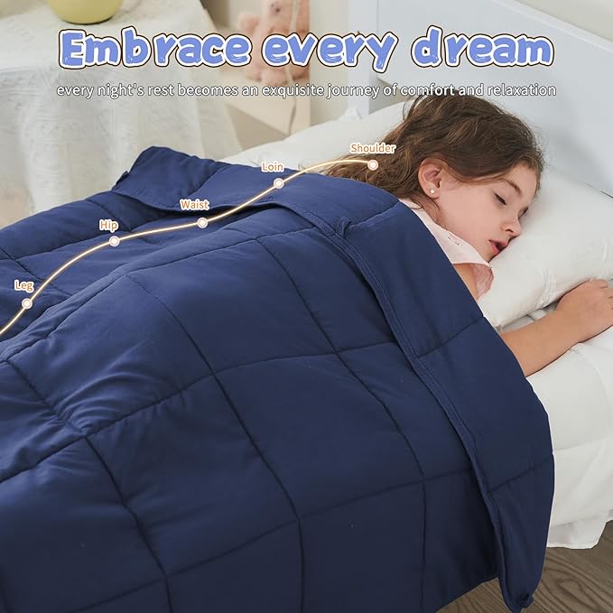 Weighted Blanket Kids 5lbs, Cooling Heavy Throw Blanket - Image 4