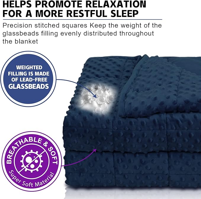 Huloo Sleep Weighted Blanket Queen 20lbs - Image 3