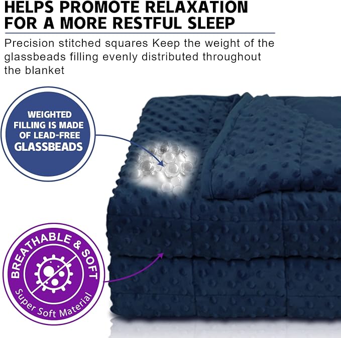 Huloo Sleep Weighted Blanket Twin 15lbs - Image 3