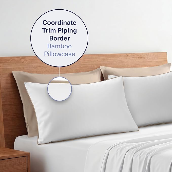 Kickoff Viscose Bamboo Pillowcase, 100% Organic Hidden Zippered Viscose Bamboo - Image 6