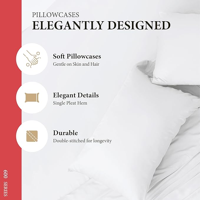 100% Egyptian Cotton Full Size Sheet Set - Image 5