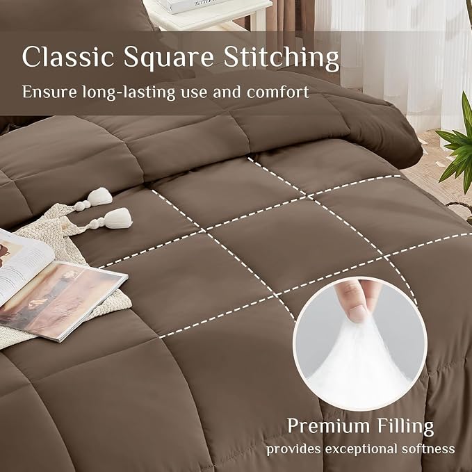 JOLLYVOGUE California King Comforter Set, Ultra-Soft Bed in a Bag Cal King Size - Image 3