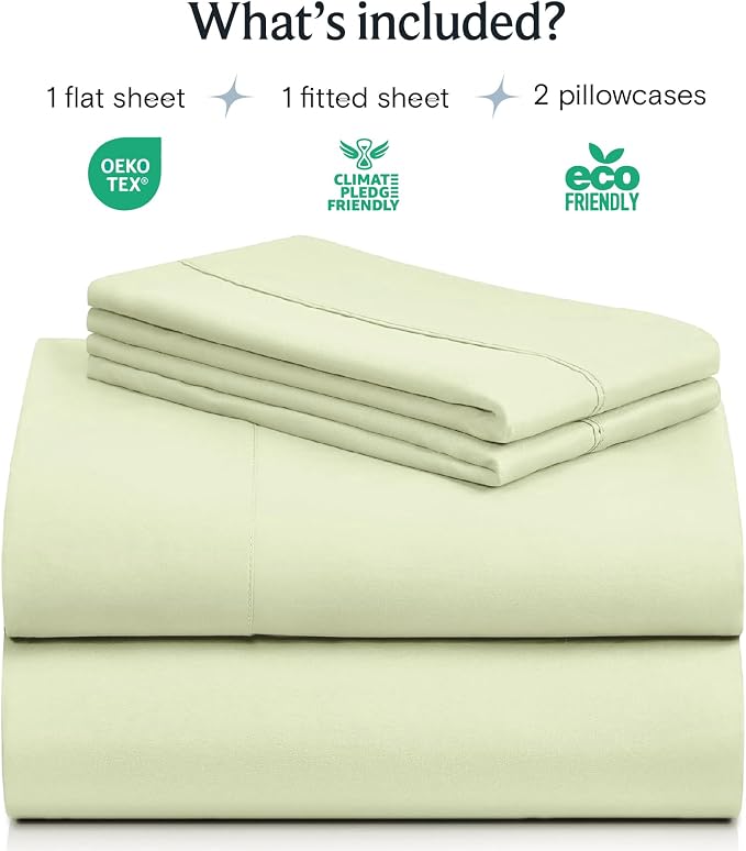 LuxClub 4 PC Sheet Set Bed Sheets Deep Pockets 16" Eco Friendly Wrinkle Free - Image 2