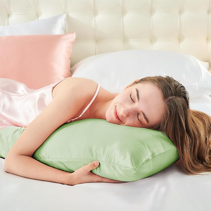 BEDELITE Satin Body Pillow Cover, Super Soft and Cooling Body Pillow Pillowcase - Image 5