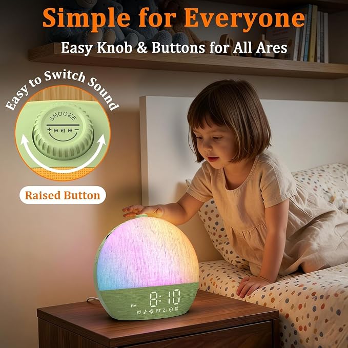 Calm & Gradual Sunrise Alarm Clock: 30‑Min Slow‑Rise Natural Wake Up Light - Image 4