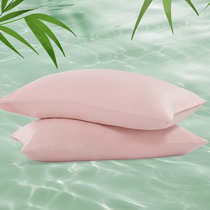 NATUREFIELD Pillowcases, Rayon Derived from Bamboo Pillow Cases King Size Set by NATUREFIELD