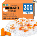 AZEN 300 Pairs Ear Plugs, NRR 32dB Soft Foam Ear Plugs by AZEN