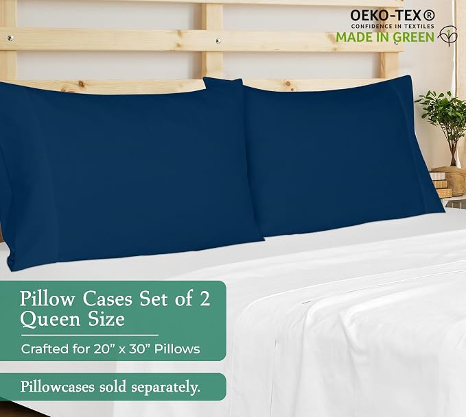Royale Linens Queen Pillowcase Set of 2 - Image 2