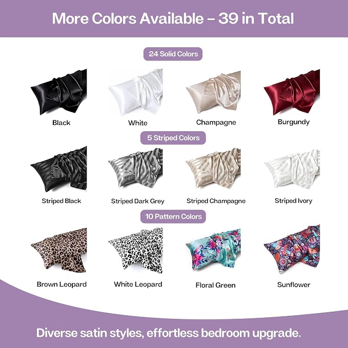MR&HM Satin Body Pillow Cover, Soft and Breathable Body Pillow Case - Image 8