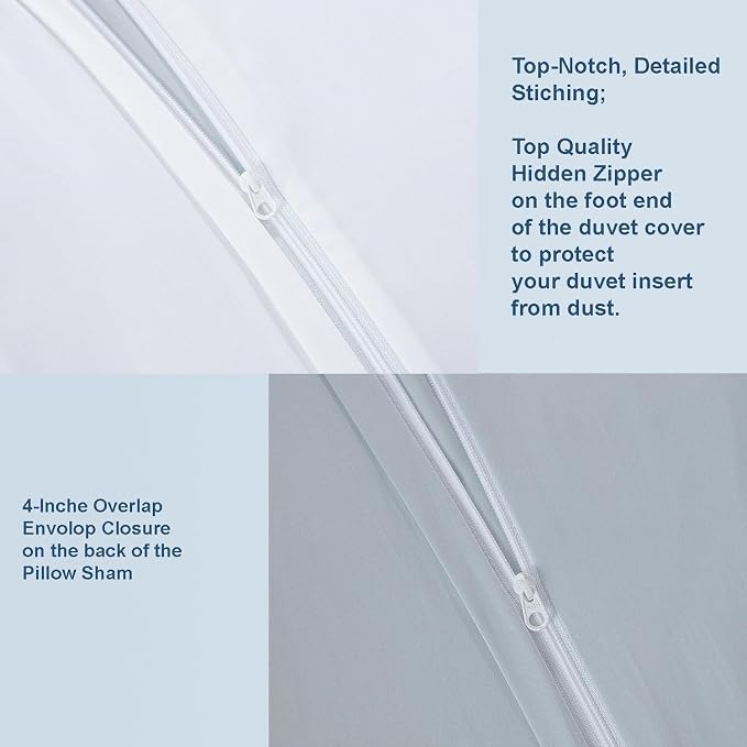 THE COTTON & SILK® 100% Luxury Long-Staple Cotton Duvet Cover - Image 3