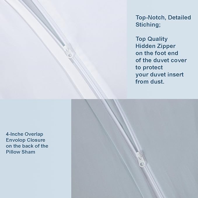 THE COTTON & SILK® 100% Luxury Long-Staple Cotton Duvet Cover - Image 3