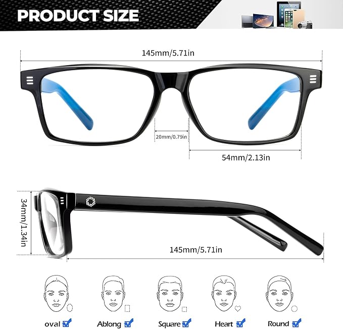 ANYLUV Blue Light Glasses Men Woman, Eye Strain Relief Eye Protection - Image 4