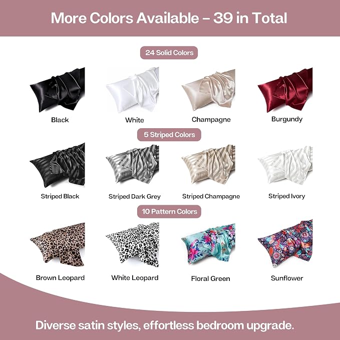 MR&HM Satin Body Pillow Cover, Soft and Breathable Body Pillow Case - Image 7