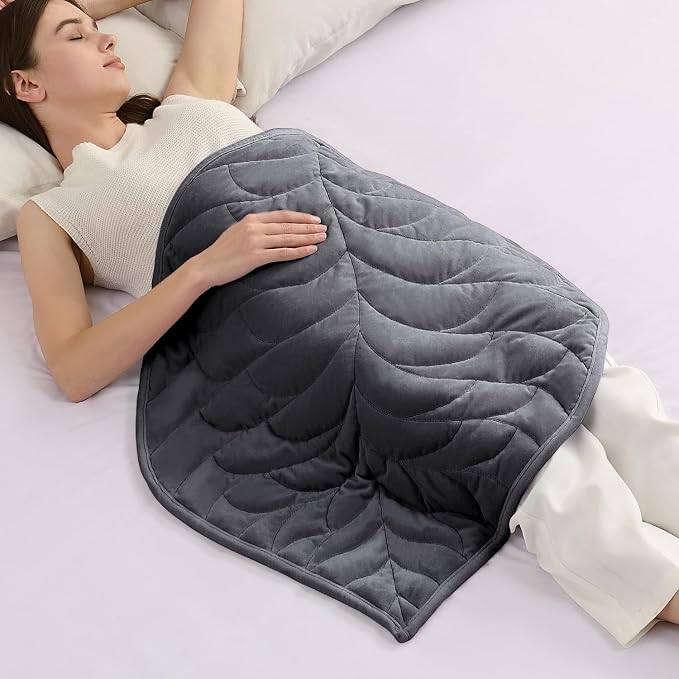 Kaisa Weighted Lap Blanket 5 lbs 23" x 29", Cozy Luxury Crystal Velvet Small by Kaisa