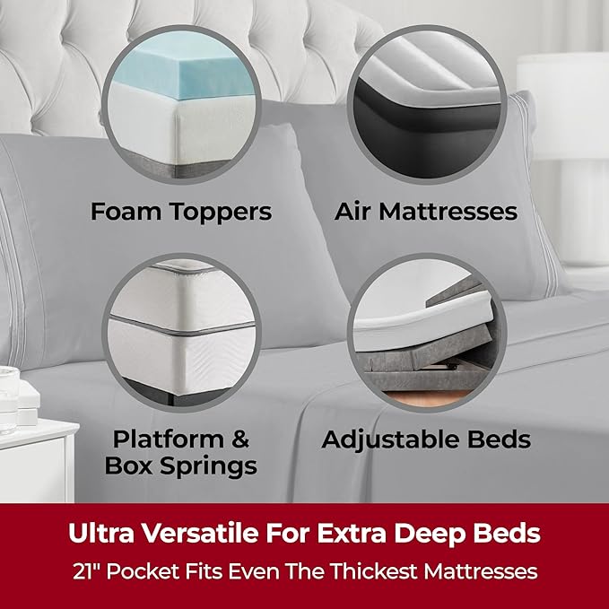 Mellanni Extra Deep Queen Sheets - Image 2