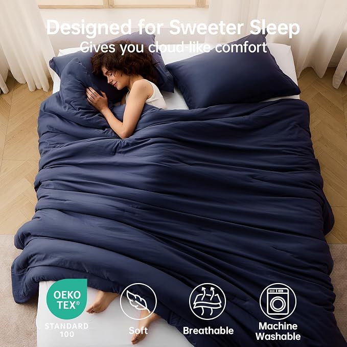 MUXHOMO Oversized Queen Comforter Sets, All Season Ultra Soft Down Alternative - Image 2