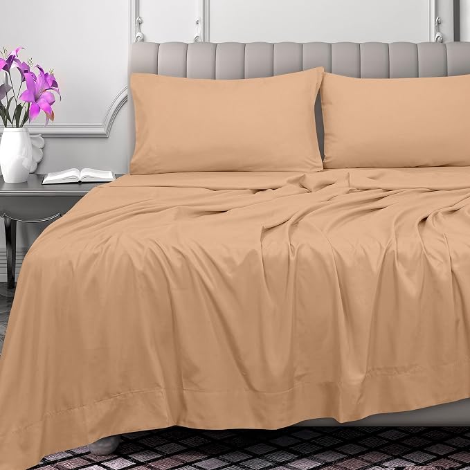 Royale Linens 300 Thread Count 100% Long Staple Combed Cotton Flat Sheet - Image 2