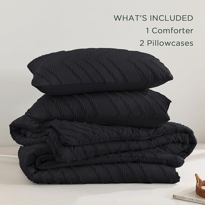 Andency Black Oversized King Comforter Set 120x98, Boho Oversize King Soft Warm - Image 6