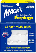 Mack's Pillow Soft Silicone Earplugs, 12 Pair – The Original Moldable Silicone by Macks