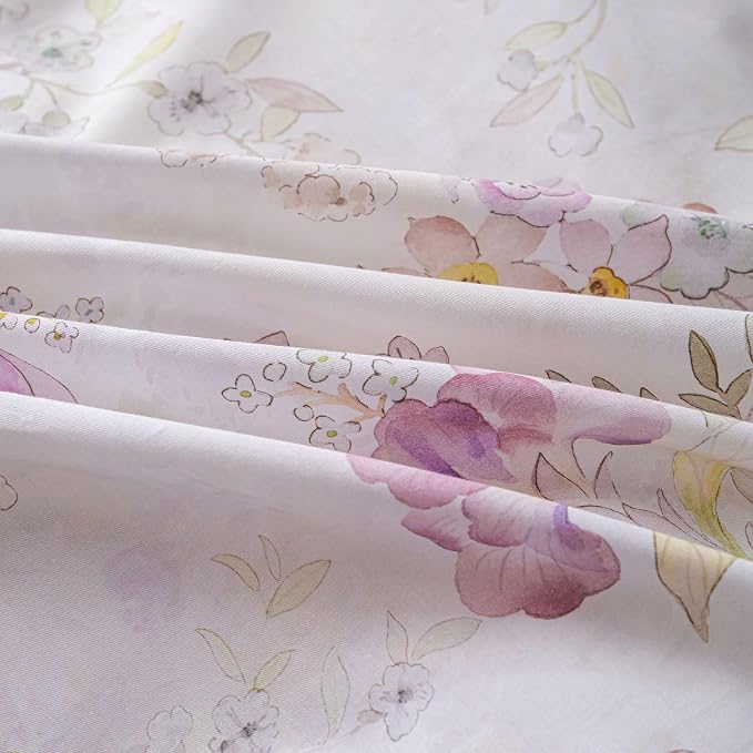OAITE Duvet Cover Set King Size Floral Pattern Ultra Soft 100% Cotton Duvet - Image 6